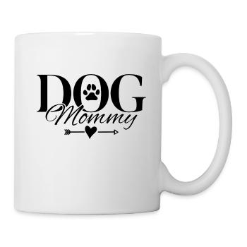 Hunde Mama Hundepfote Herz - Tasse - Weiß - Rechts