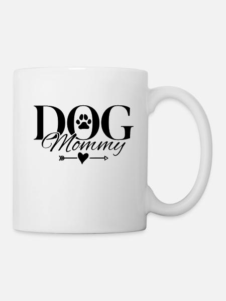 Chiens maman chien patte coeur - Mug blanc - blanc