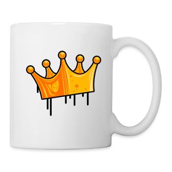 crown icon comic gold king - Mug - white - Right