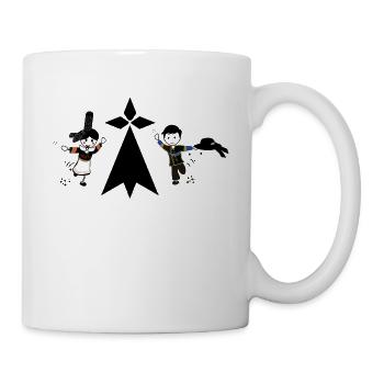 ein Hermelin und das Bretonengeschenk - Tasse - Weiß - Rechts