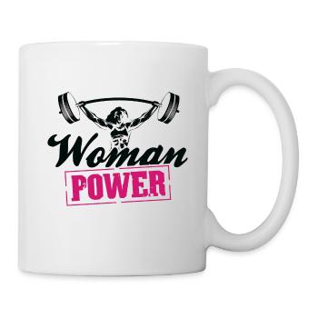 Bodybuilding Frauenpower Workout Gym - Tasse - Weiß - Rechts