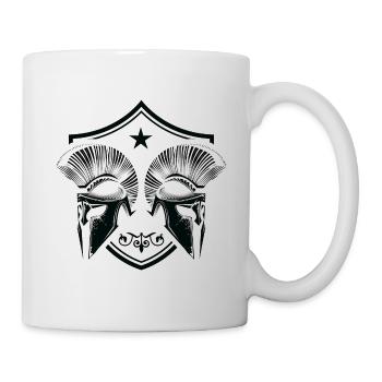 spartan helmet crest - Mug - white - Right