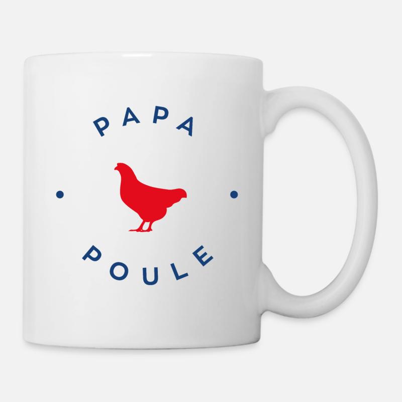 Papa poule - Mug blanc - blanc