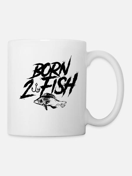 Geboren um zu Fischen Fischen - Tasse - Weiß