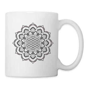 Fleur de vie Mandala Tribal - Mug blanc - blanc - Droite