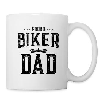 Stolzer Biker Papa Motorrad - Tasse - Weiß - Rechts