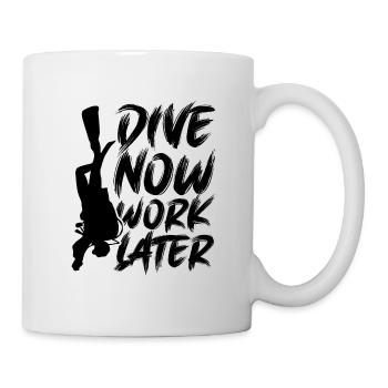 Dive now diving saying - Mug - white - Right