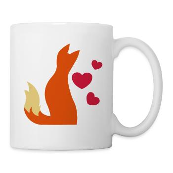 In love with amoureux - fox fox renard - Mug - white - Right