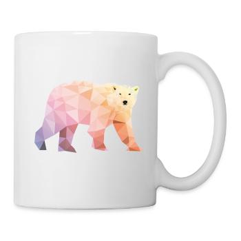 polar bear polygon colorful polar bear - Mug - white - Right