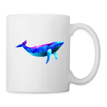 whale polygon sperm whale - Mug - white - Right