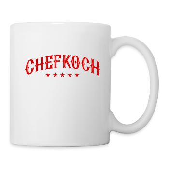 Chefkoch Kochen Sterne Koch - Tasse - Weiß - Rechts