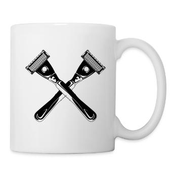 rasage lame de rasoir - Mug blanc - blanc - Droite