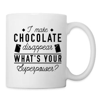 Je fais disparaître le chocolat - Mug blanc - blanc - Droite