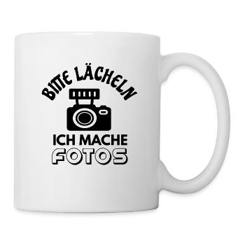 Bitte lächeln ich mache Fotos - Tasse - Weiß - Rechts