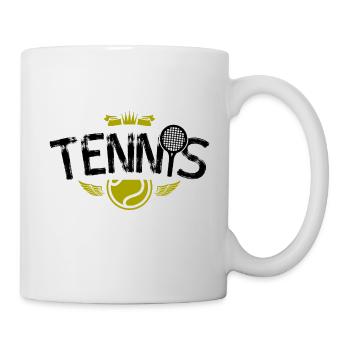 Tennis Sport Team Symbol - Tasse - Weiß - Rechts