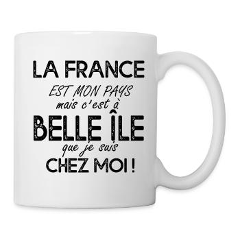 BELLE ÎLE c'est chez moi cadeau breton - Mug blanc - blanc - Droite