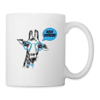 Hoch ErFREUD Lustige Giraffe Psychologen Sprüche - Tasse - Weiß - Rechts