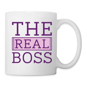 Le vrai patron - Mug blanc - blanc - Droite