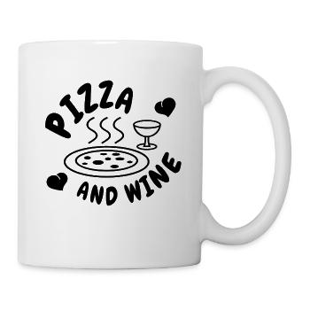PIZZA AND WINE - Mug blanc - blanc - Droite