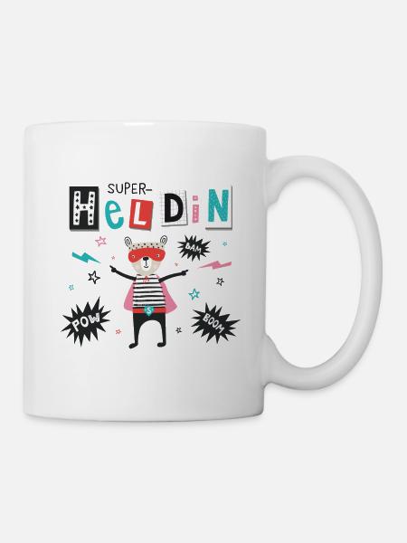Superheldin - Tasse - Weiß