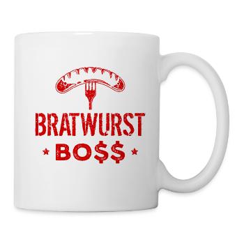 Bratwurst Boss Chefkoch - Tasse - Weiß - Rechts