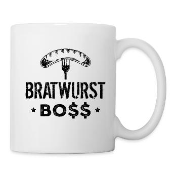 Bratwurst Boss Chefkoch - Tasse - Weiß - Rechts