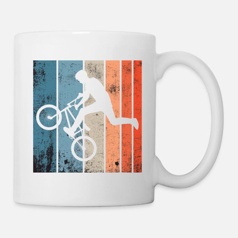 Bicycle Motocross Vintage Design - Mug - white