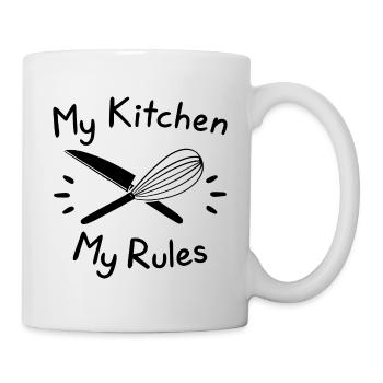 Ma cuisine Mes règles - Mug blanc - blanc - Droite