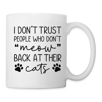 Meow retour à leurs chats - Mug blanc - blanc - Droite