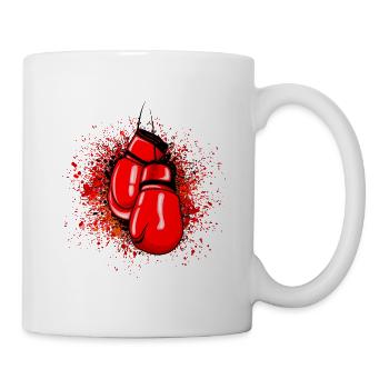 Boxhandschuhe Boxen Symbol Kämpfer - Tasse - Weiß - Rechts