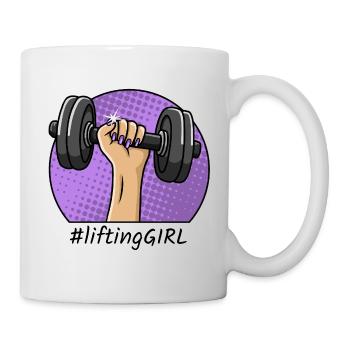 Lifting girl Workout Sport Hantel Design - Mug blanc - blanc - Droite