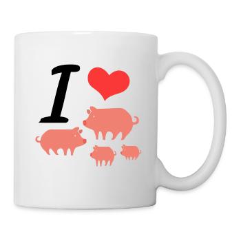 I LOVE PIGS - Mug - white - Right