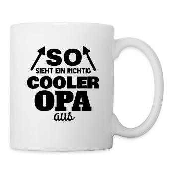 SO SIEHT EIN RICHTIG COOLER OPA AUS - Tasse - Weiß - Rechts