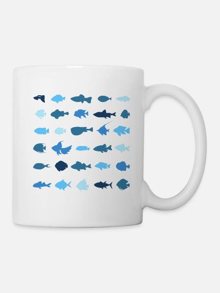 Die kleinen Fische - Tasse - Weiß