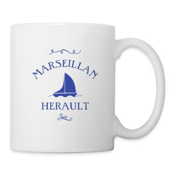t shirt marseillan homme herault bateau cadeau - Mug blanc - blanc - Droite