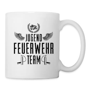 Jugend Feuerwehr Team Feuerwehrmann - Tasse - Weiß - Rechts