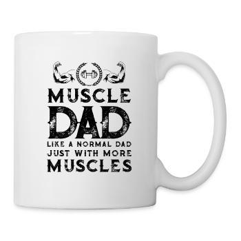 Muscle Papa Papa Fitness Gym - Mug blanc - blanc - Droite