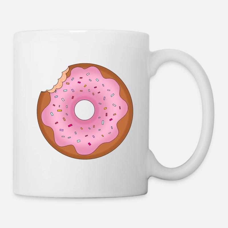 Beignet rose - Mug blanc - blanc