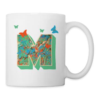 e 4 papillons m - Mug blanc - blanc - Droite