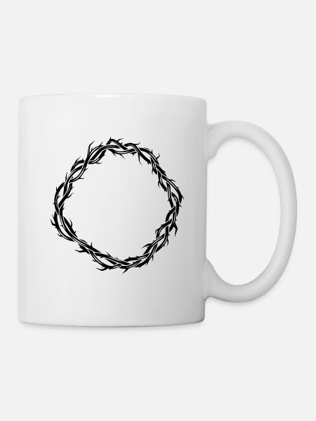 Couronne d'épines symbole jésus - Mug blanc - blanc