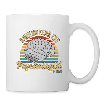 Psychologist Funny Sayings Retro Vintage Look - Mug - white - Right