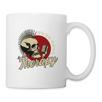 Punk Rock Is My Therapy Punk rock punk skull - Mug - white - Right