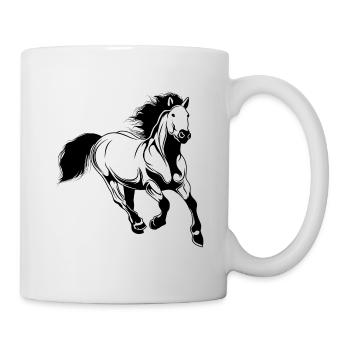 pferd reiten tier - Tasse - Weiß - Rechts