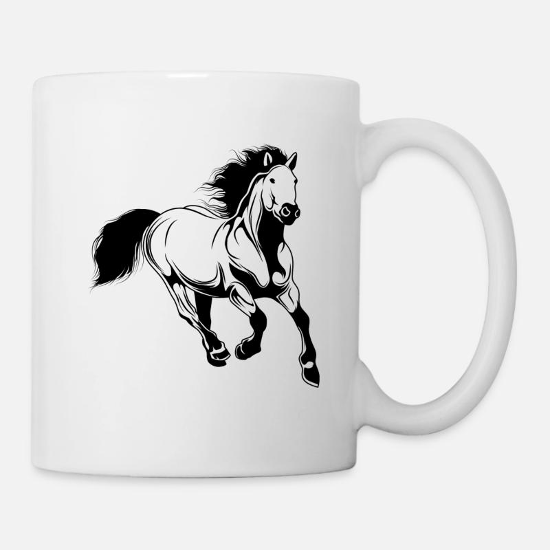 cheval cheval animal - Mug blanc - blanc