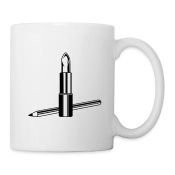 Lippenstift Symbol Make up - Tasse - Weiß - Rechts