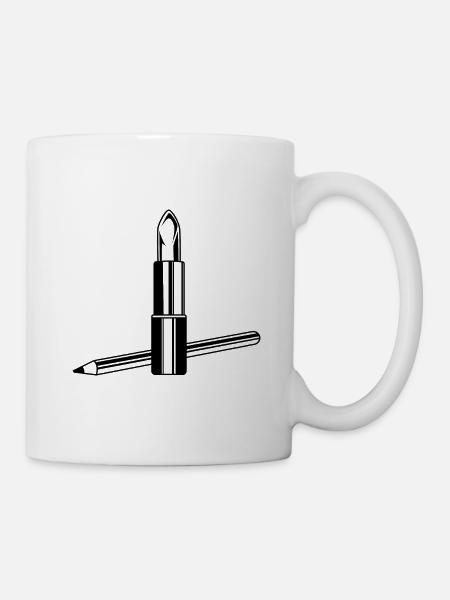 Lippenstift Symbol Make up - Tasse - Weiß