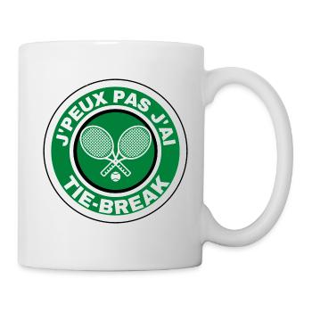 Ich kann nicht Tie-Break Tennis - Tasse - Weiß - Rechts