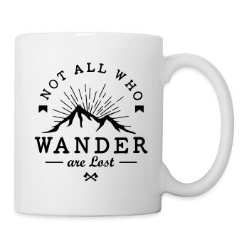Not all who wander are lost - Mug blanc - blanc - Droite
