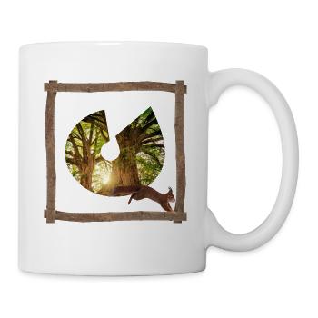 la forêt avec écureuils - Mug blanc - blanc - Droite