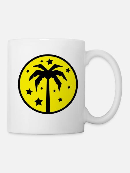 Palm Tree Beach - Tasse - Weiß